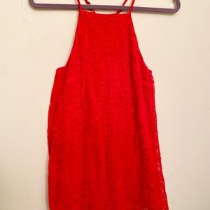 Altar’d State Red Lace Mini Dress
